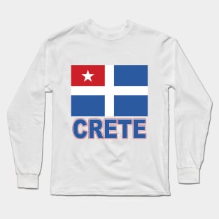 The Pride of Crete - National Flag Design Long Sleeve T-Shirt